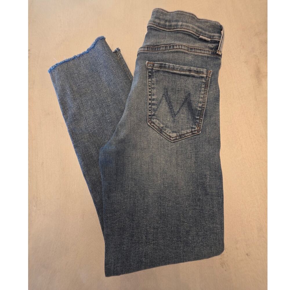 Mother The Rascal Ankle Fray in Bonfire Lighting SZ 30 Denim Jeans